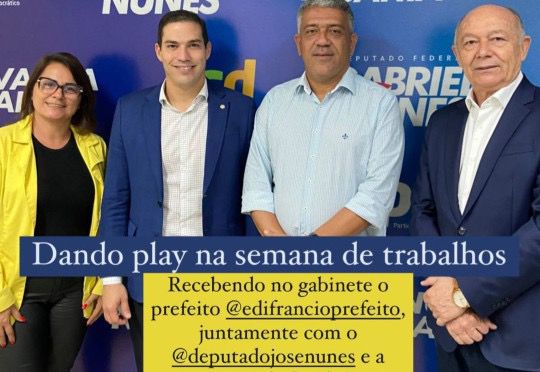 Deputado Gabriel Nunes se reúne com autoridades de Santa Bárbara para tratar de assuntos na área de saúde