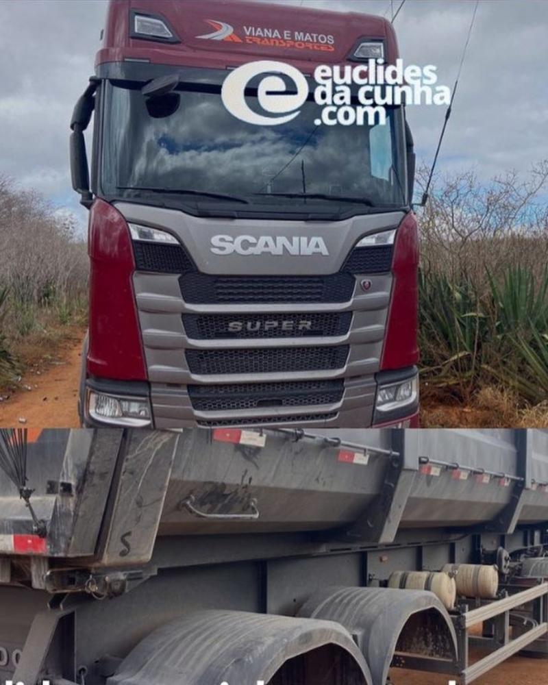 Bandidos mantinham condutor detido e depenam carreta enquanto ele dormia em Canudos