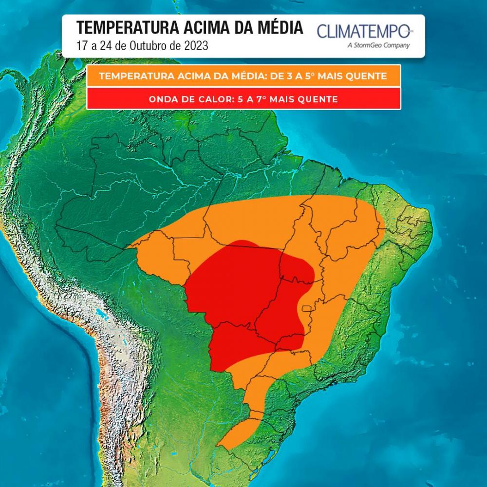Nova onda de calor no interior do Brasil