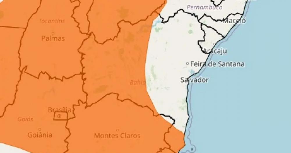 Inmet divulga alerta laranja para região oeste da Bahia; Luís Eduardo Magalhães registra 150 mm de chuva em 24h