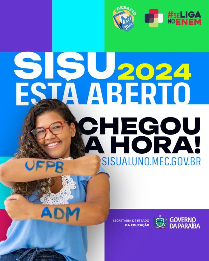 Estudantes da Rede Estadual já podem concorrer a 21 mil vagas em universidades da Paraíba pelo Sisu 2024