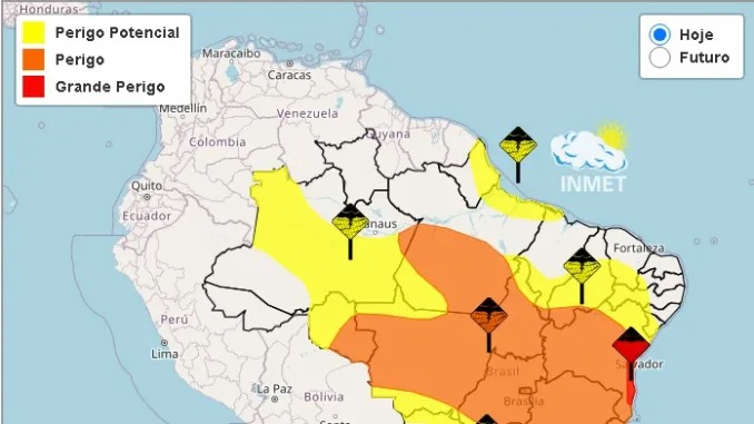 Mais de 360 cidades da Bahia estão sob alerta de chuvas intensas