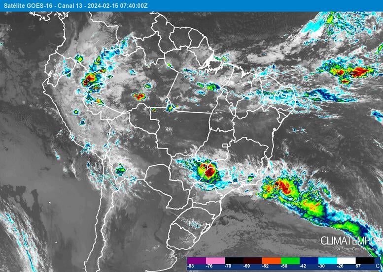 Muita chuva no Sudeste, Norte e Nordeste do Brasil