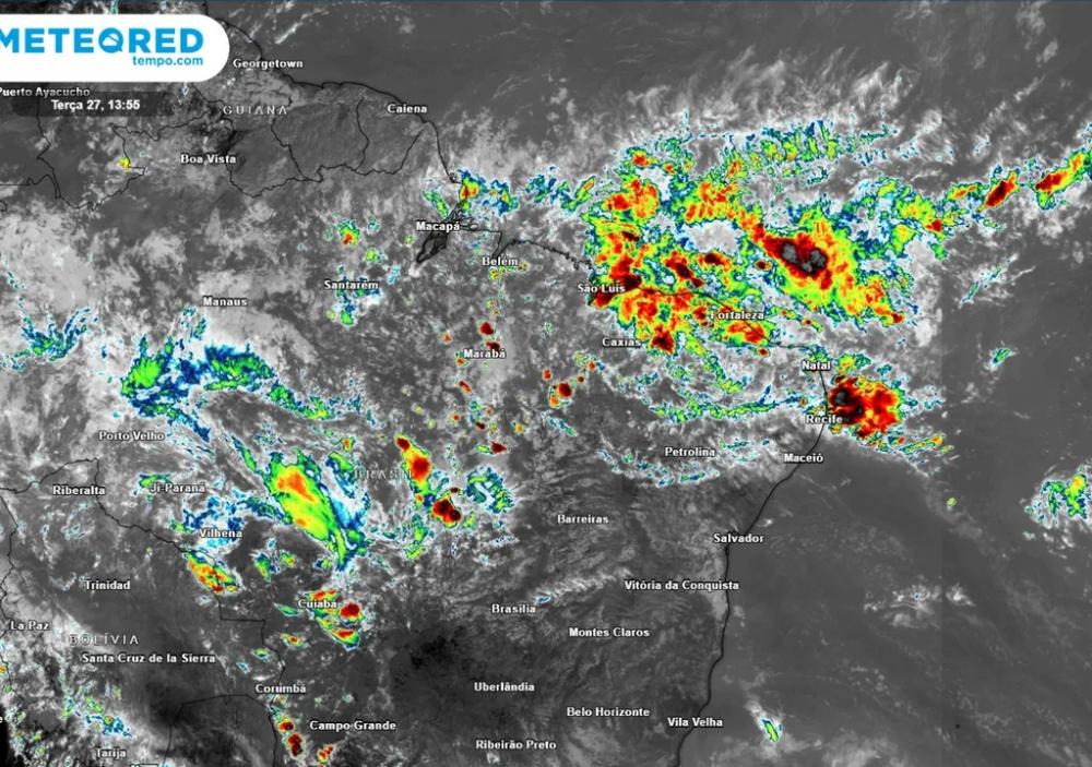 Forte atuação da ZCIT: Nordeste e Norte em alerta para eventos extremos de chuva nos próximos dias e semanas