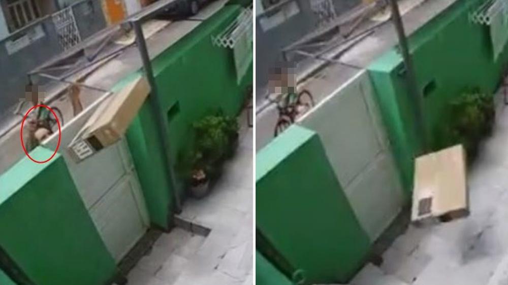 quebrada após ser arremessada por entregador