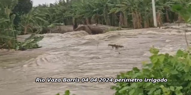 Águas do Rio Vaza Barris invade área do perímetro irrigado em Canudos BA; com vídeo