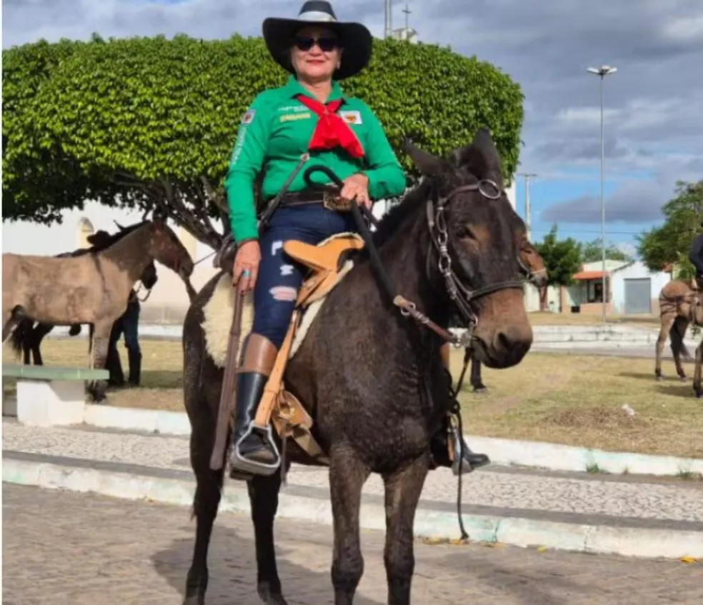 Baiana de 71 anos faz viagem de 1.600 km montada em mula para participar da Festa do Peão em Barretos: 'Sonhos realizados'