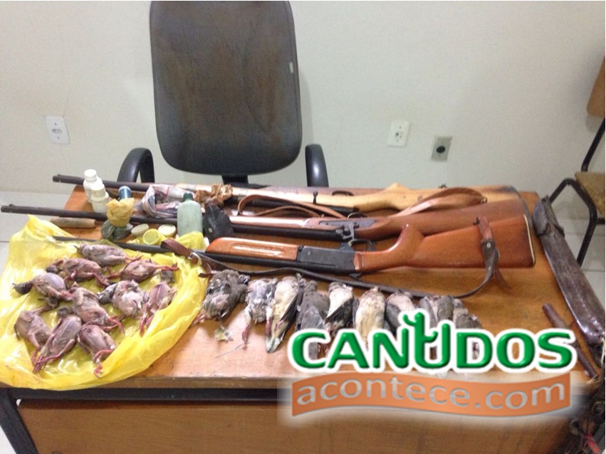 Indivíduos são presos por porte de arma de fogo e por caça ilegal de animal silvestre 