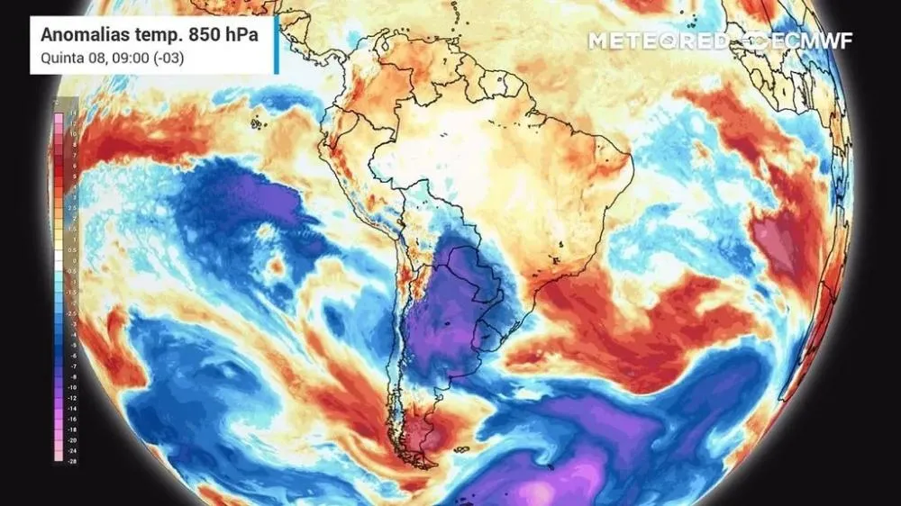 A maior onda de frio do ano começa nas próximas horas! Uma massa de ar polar já avança sobre o Sul e Sudeste do Brasil