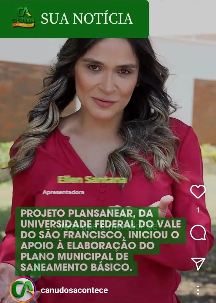 PROJETO PLANSANEAR, DA UNIVERSIDADE FEDERAL DO VALE DO SÃO FRANCISCO, INICIOU O APOIO À ELABORAÇÃO DO PLANO MUNICIPAL DE SANEAMENTO BÁSICO.