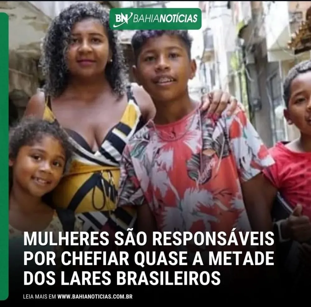 MULHERES SÃO RESPONSÁVEIS POR CHEFIAR QUASE A METADE DOS LARES BRASILEIROS