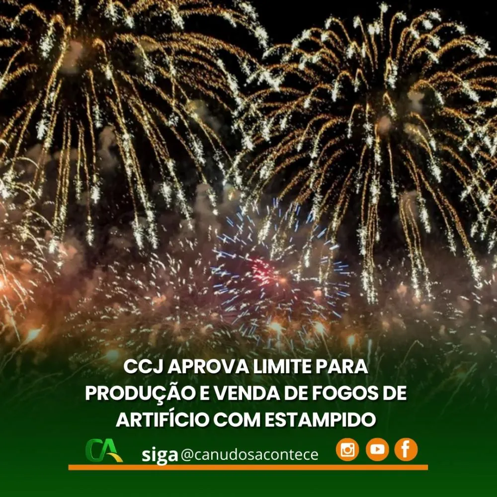 CCJ aprova limite para produção e venda de fogos de artifício com estampido