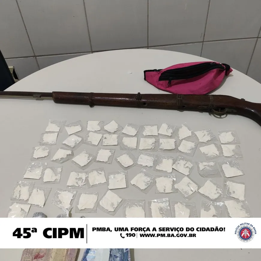 Polícia Militar realiza prisão em flagrante de homem por tráfico de drogas no município de Uauá