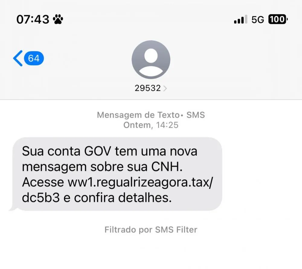 Detrans de todo o Brasil alertam para golpes por mensagens SMS