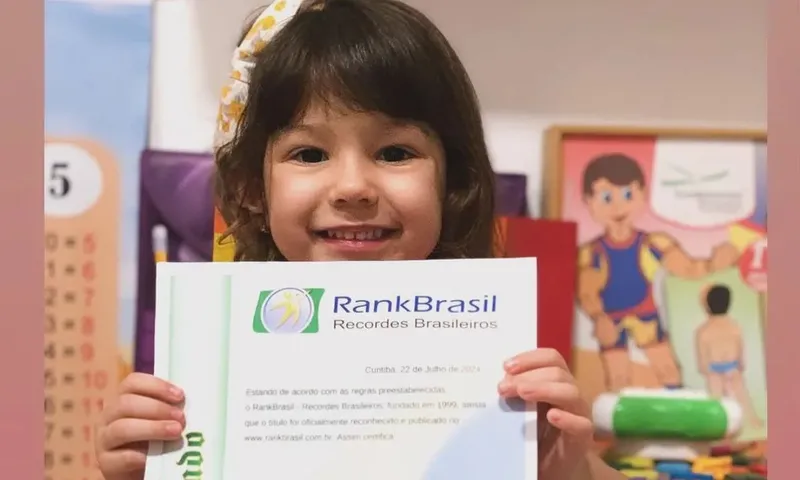 Com Qi de 149, baiana de 3 anos quebra recorde de soletração com 32 palavras por minuto