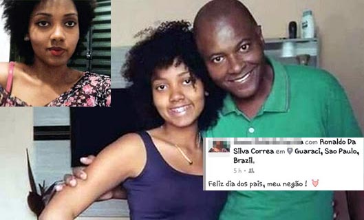 Jovem de 18 anos é morta pelo próprio pai, horas após homenageá-lo nas redes sociais