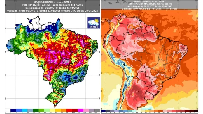Confira a previsão do tempo oficial para todo o Brasil até 20 de janeiro