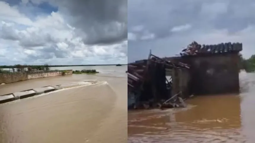 Chuvas no norte da Bahia causam morte, alagamentos e desabamento de casa