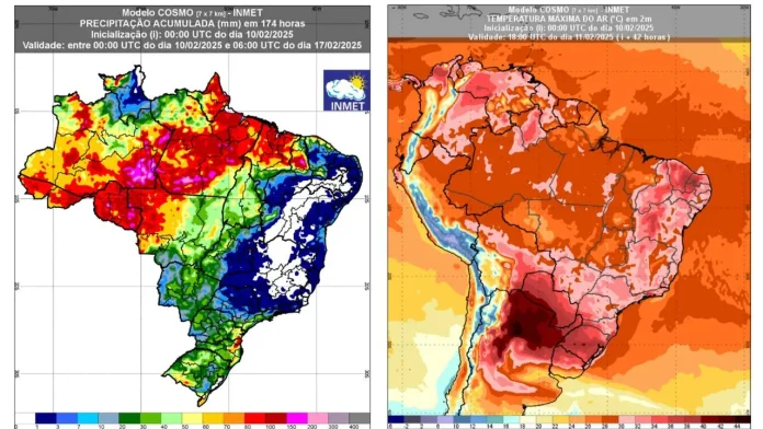 Confira a previsão do tempo para todo o país até 17 de fevereiro