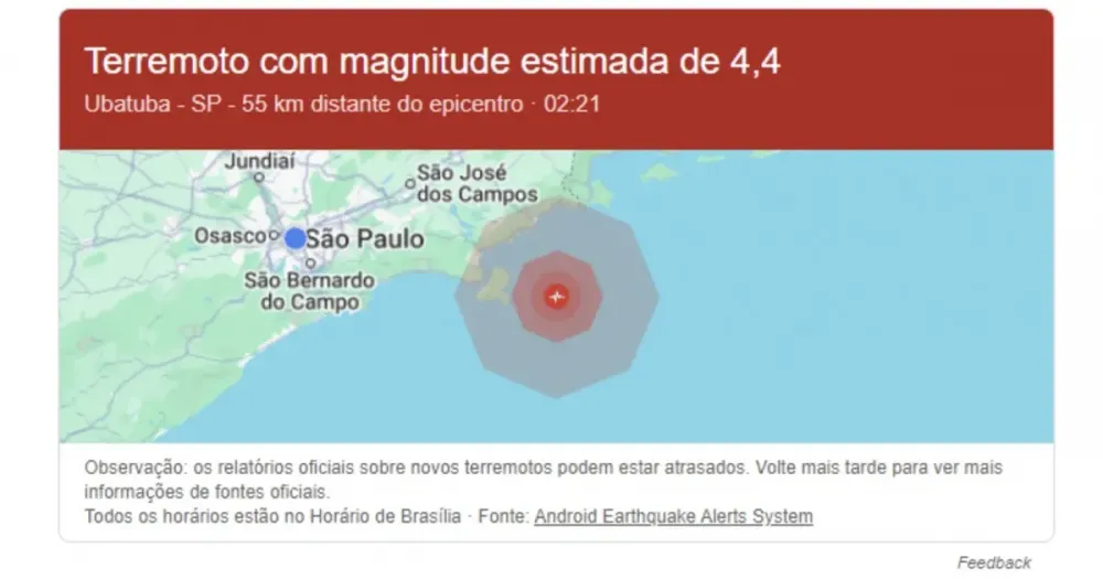 Moradores de São Paulo e Rio de Janeiro recebem alerta de terremoto; assunto viralizou nas redes sociais