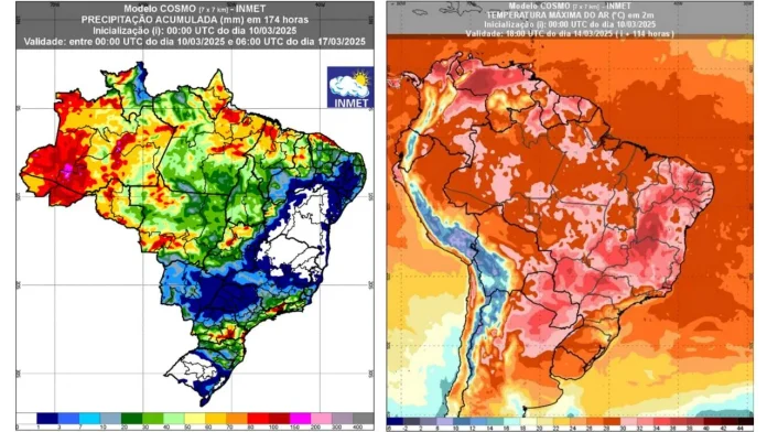 Confira a previsão do Inmet para todo o país até 17 de março