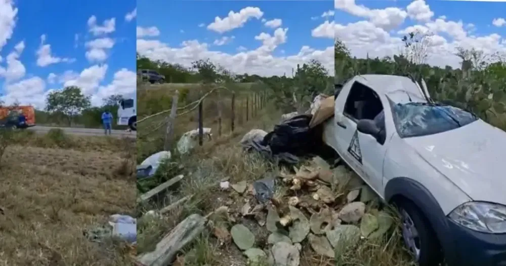 Motorista de 59 anos morre em capotamento na BR-324 após tentar evitar colisão com carreta