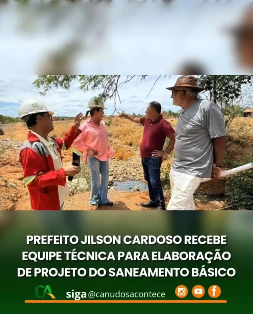 Prefeito Jilson Cardoso recebe equipe técnica para elaboração de projeto do saneamento básico
