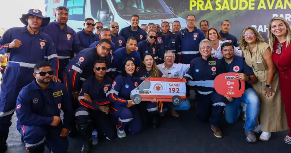 Ministério da Saúde anuncia entrega de 25 novas ambulâncias do SAMU 192 para a Bahia