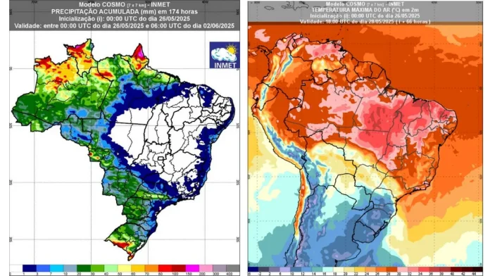 Confira a previsão do tempo até 2 de junho para todo o país