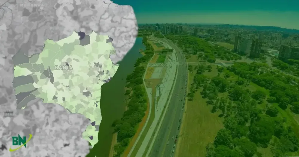 Mais da metade dos municípios baianos ficam abaixo da média da qualidade do Meio Ambiente; veja o mapa