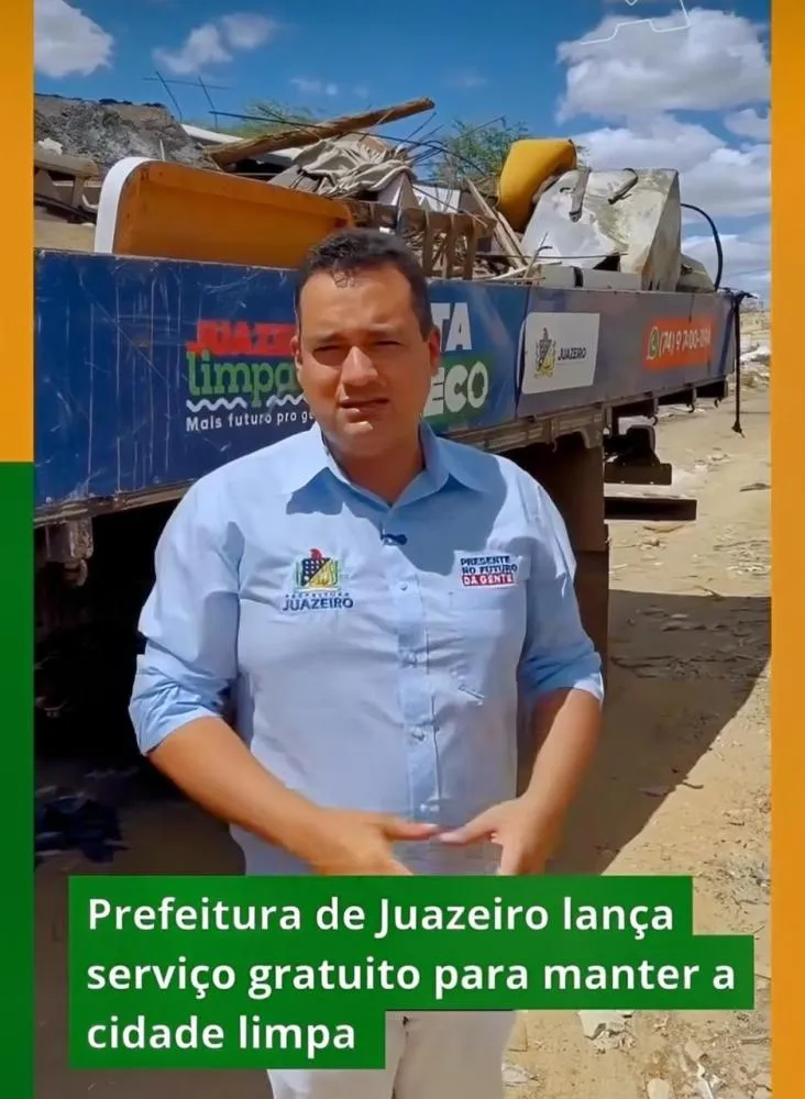 Cata Treco: Prefeitura de Juazeiro lança serviço gratuito para manter a cidade limpa e saudável