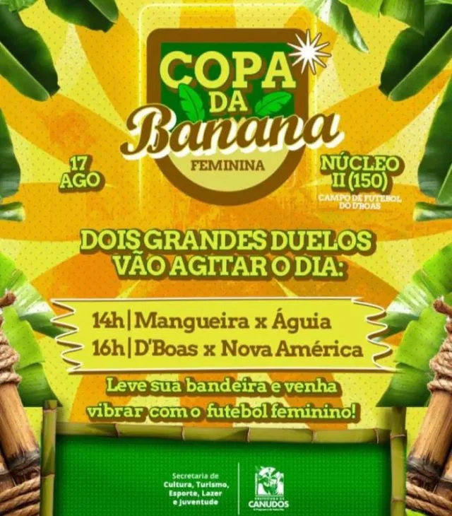 Começa neste domingo a IV Copa Bananinha de Futebol Feminino em Canudos