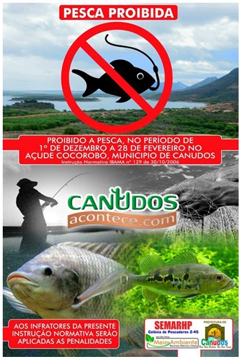  NOTA: PERÍODO DE PESCA PROIBIDA NO AÇUDE COCOROBÓ