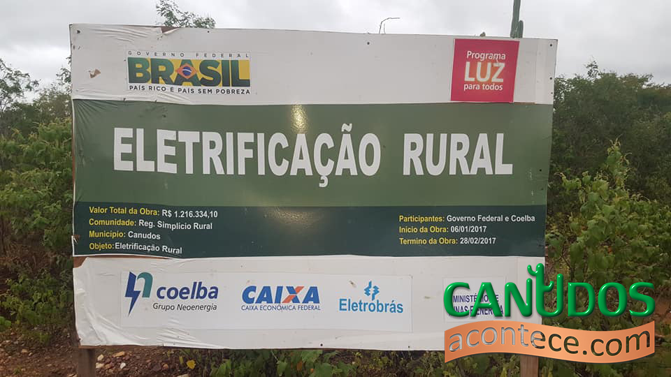 MAIS UMA COMUNIDADE DO MUNICÍPIO DE CANUDOS RECEBE ENERGIA ELÉTRICA