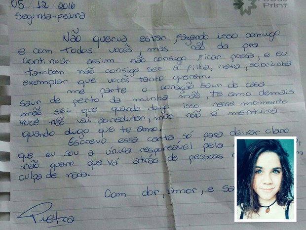 Garota de 16 anos desaparece e mãe localiza carta: “Com dor e amor”