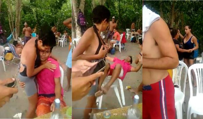 Com ciúme doentio, mulher ataca violentamente o companheiro durante festa; veja vídeo