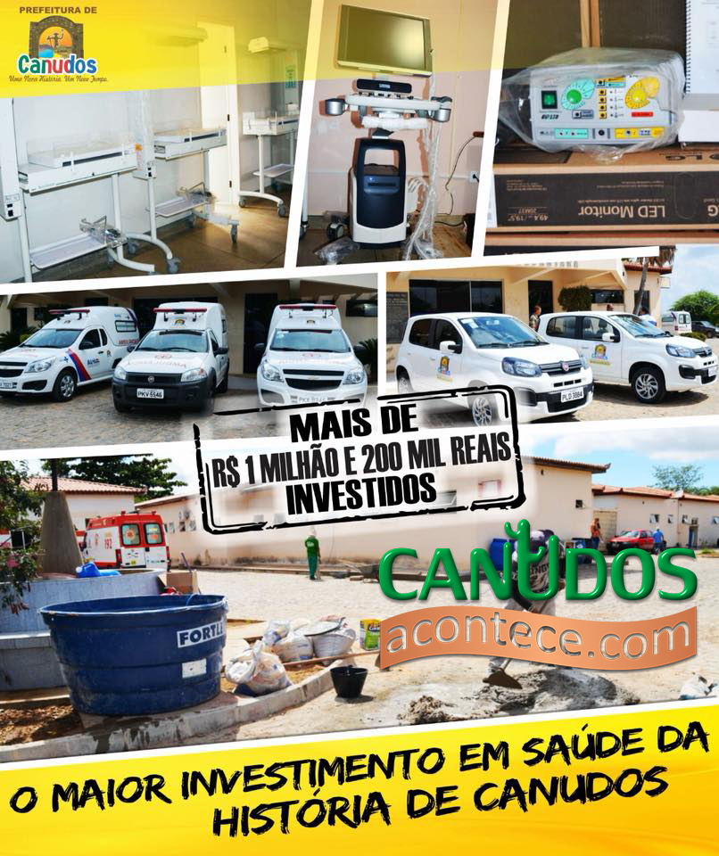 Canudos terá mais de R$ 1 milhão e 200 mil reais em investimentos na saúde