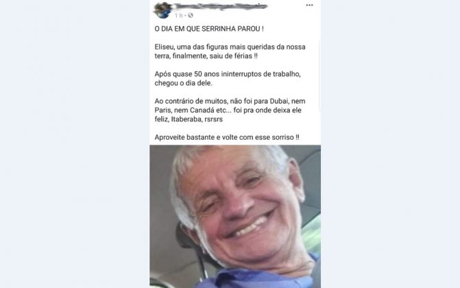 Após trabalhar por 50 anos sem parar, comerciante de Serrinha tira 2 dias de folga e vira meme