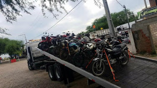 PRF apreende 54 motocicletas irregulares na região de Capim Grosso