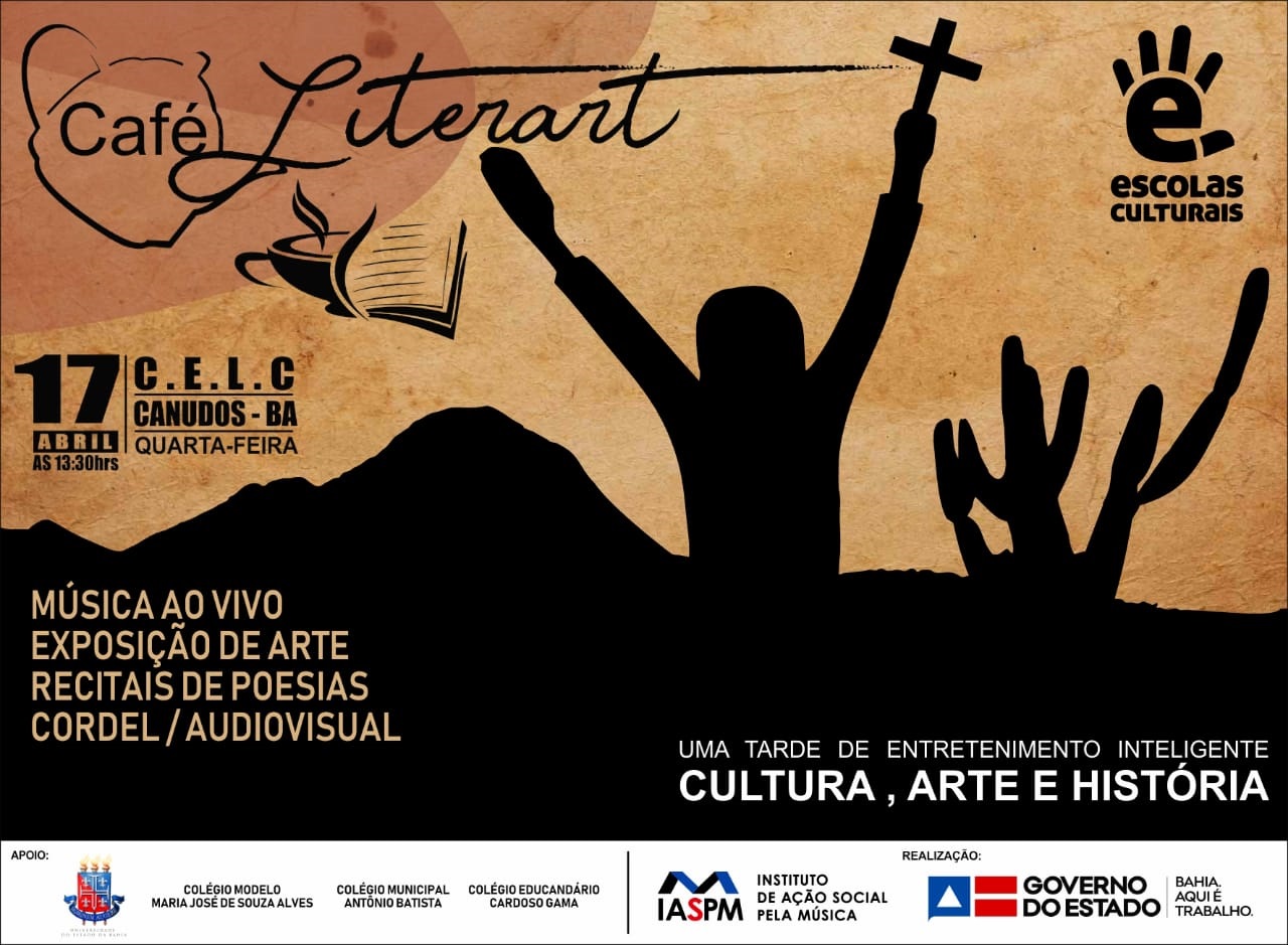 O projeto Escolas Culturais promove café literário em Canudos