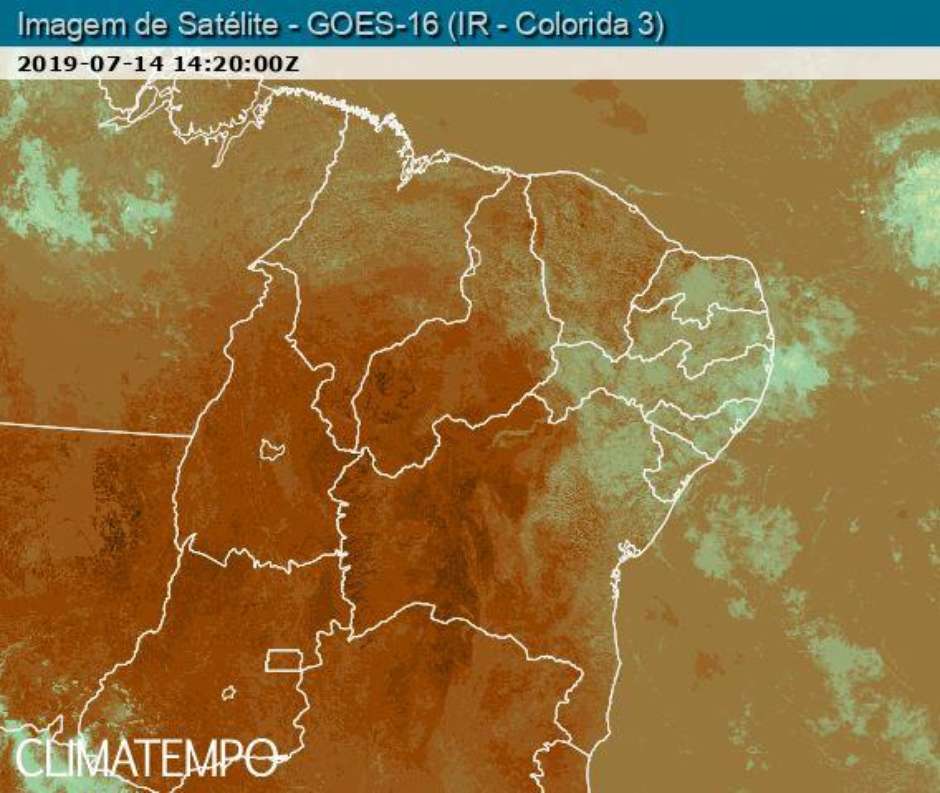 Chuva diminuiu entre Bahia e Sergipe