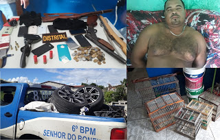 Policia de Cansanção prende acusado de diversos assaltos