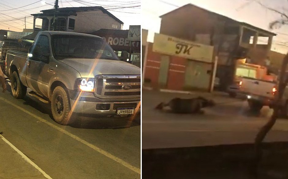 Jumento é amarrado em caminhonete e arrastado por rua de Barreiras