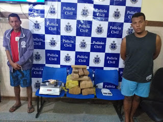 Dois suspeitos são presos e 26 quilos de maconha apreendidos em Ribeira do Pombal
