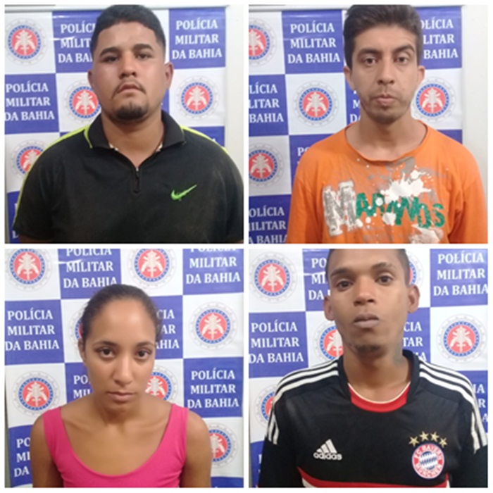 Quatro pessoas são presas suspeitas de tráfico de drogas em Jeremoabo-BA