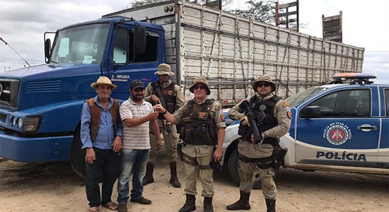 Carga com 38 bois roubada em Cabrobó é recuperada em Capim Grosso