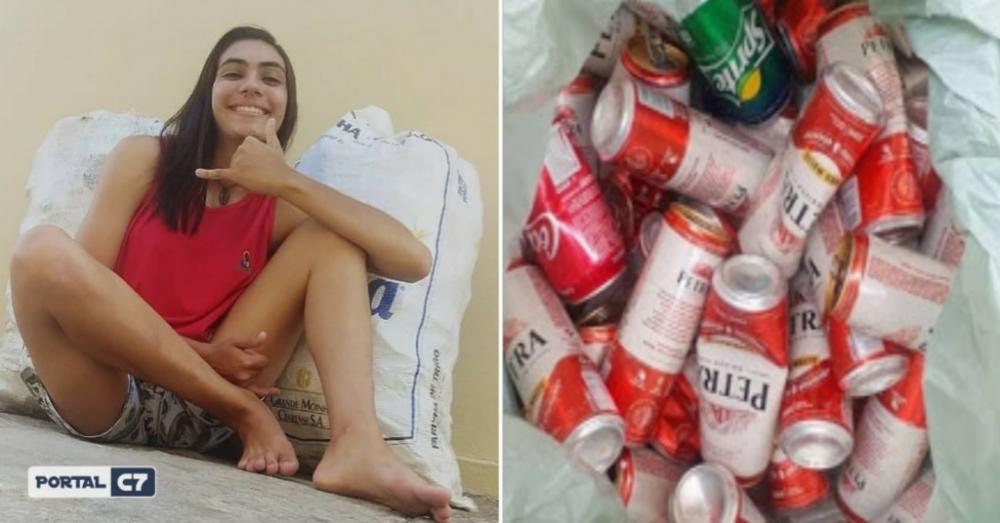 Jovem cata latinhas para pagar tratamento da mãe: ‘única forma que eu achei’