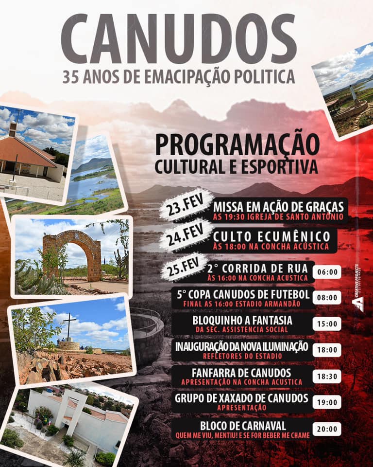 Prefeitura anuncia programação em comemoração aos 35 anos de Canudos