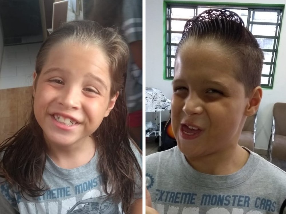 Menino deixa cabelo crescer por 2 anos e doa a entidade que faz perucas para crianças com câncer