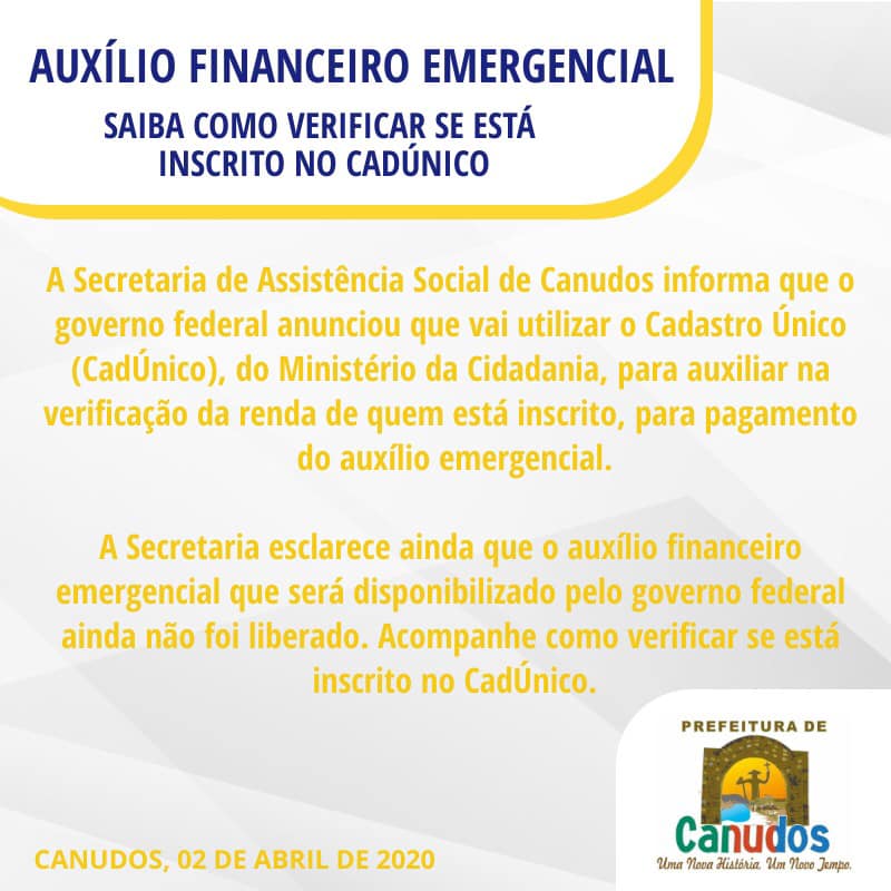 Saiba se seu nome está no CadÚnico